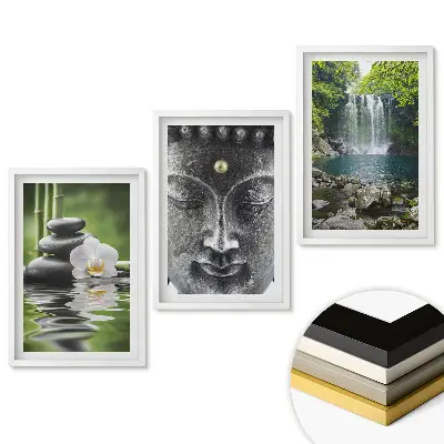 Set de 3 tablouri pentru living Armonia naturii și pacea în artă