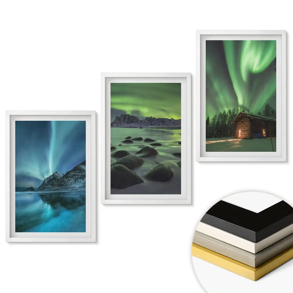 Set tablouri pentru living Fenomene luminoase în natură
