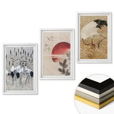 Set 3 tablouri pentru living Liniștea naturii
