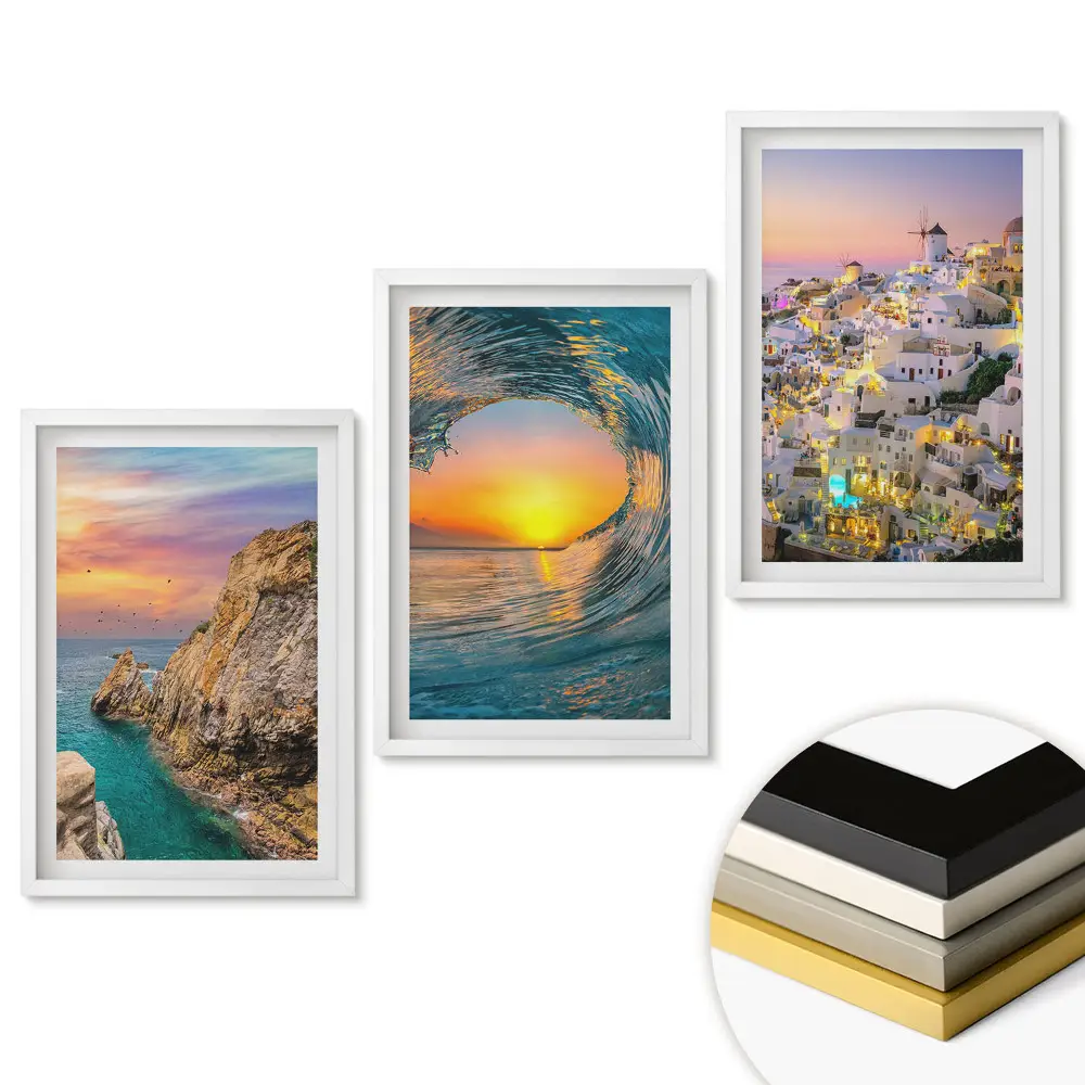 Set 3 tablouri pentru living cu peisaje pitorești