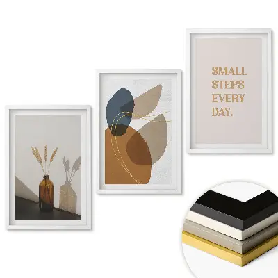 Set de tablouri pentru living cu grafică elegantă pentru un interior modern