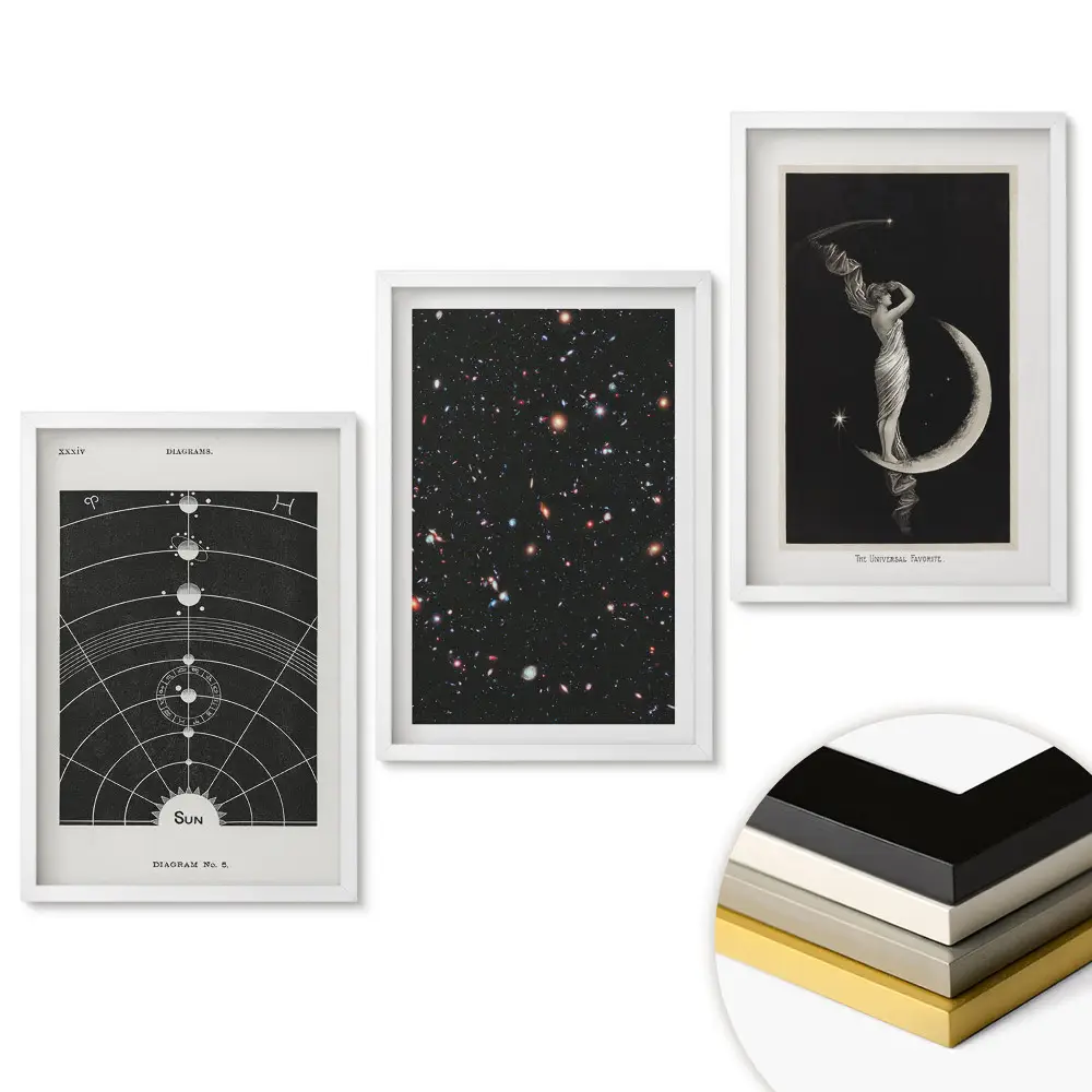 Set de tablouri pentru living Inspirații cosmice și secretele universului