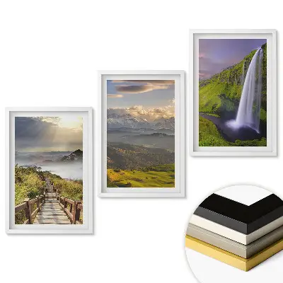 Set de tablouri pentru living cu peisaje naturale uimitoare în trei variante