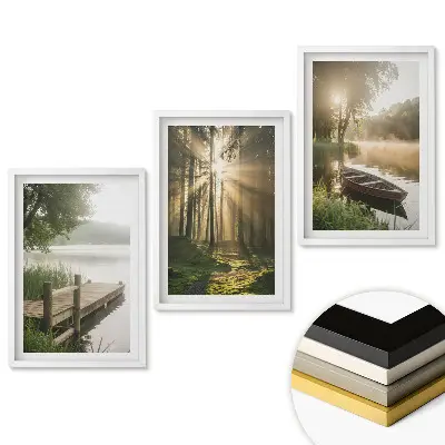 Set de 3 tablouri pentru living Pacea naturii