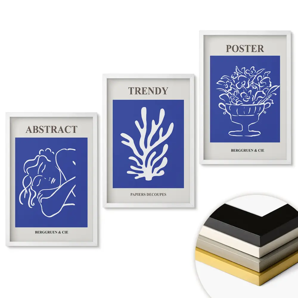 Set 3 tablouri pentru living cu grafică modernă în culori intense