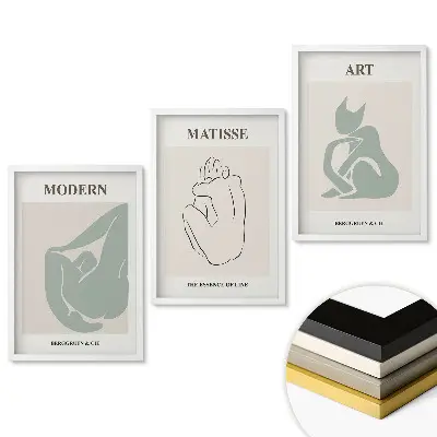 Set de tablouri pentru living cu artă minimalistă