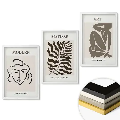 Set 3 tablouri pentru living Inspirații minimaliste în arta modernă