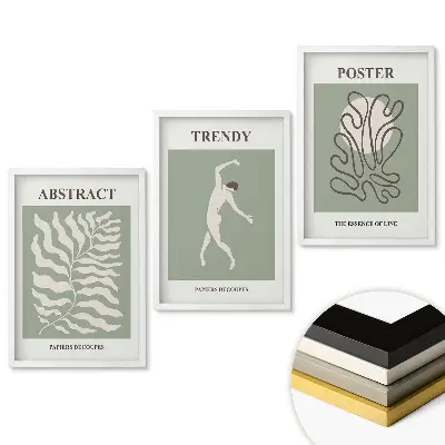 Set de tablouri pentru living cu grafică modernă pentru interiorul casei