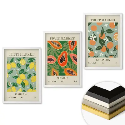Set de tablouri pentru living Inspirații din fructe