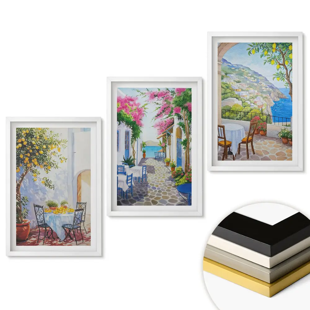Set de 3 tablouri pentru living cu peisaje pitorești din locuri fermecătoare