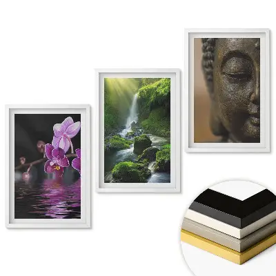 Set tablouri pentru living cu motive florale și peisaje naturale