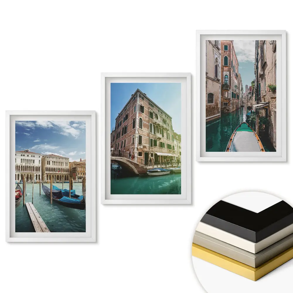 Set de tablouri pentru living cu Veneția