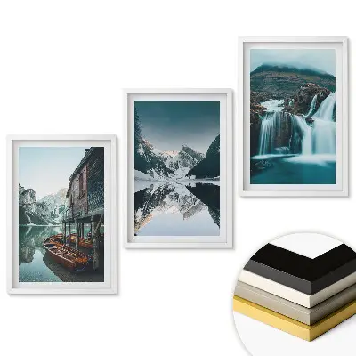 Set 3 tablouri pentru living Pacea naturii