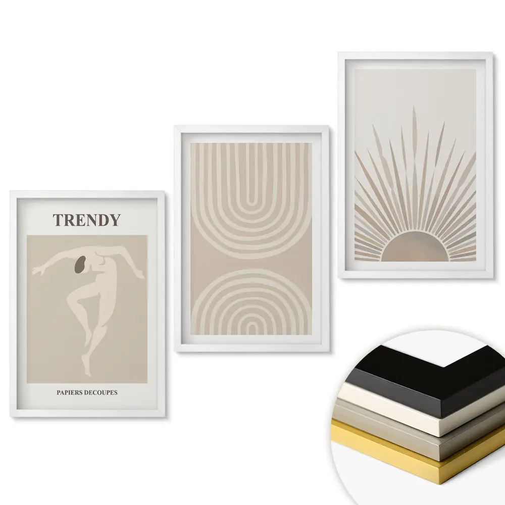 Set de 3 tablouri pentru living cu design minimalist modern