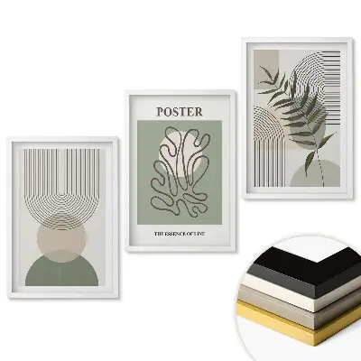 Set de tablouri pentru living cu modele minimaliste în culori discrete