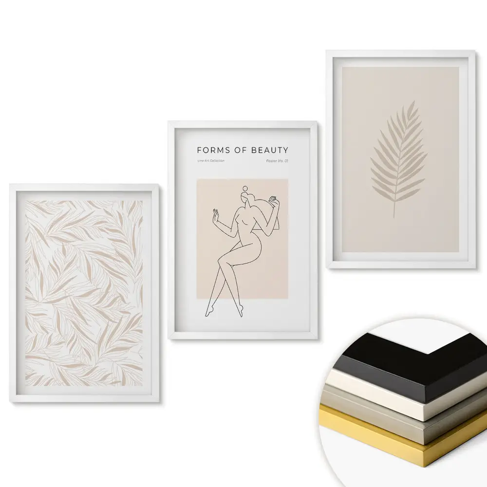 Set de tablouri pentru living cu design minimalist Eleganță și natură