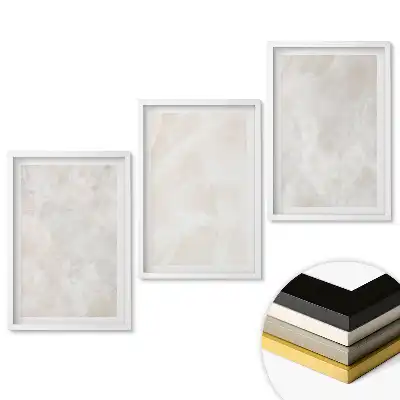 Set 3 tablouri pentru living cu fundal minimalist în nuanțe deschise
