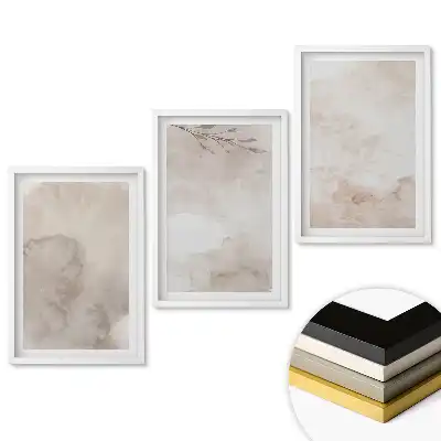 Set 3 tablouri pentru living cu peisaje abstracte în culori discrete