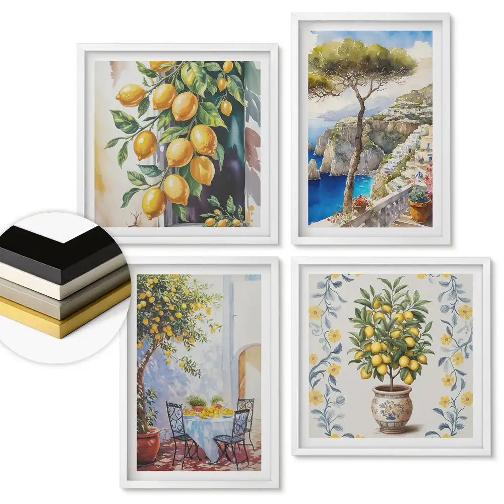 Set de tablouri înrămate Inspirații citrice în culorile naturii
