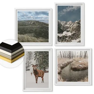 Set de 4 tablouri înrămate Natura în diferite anotimpuri