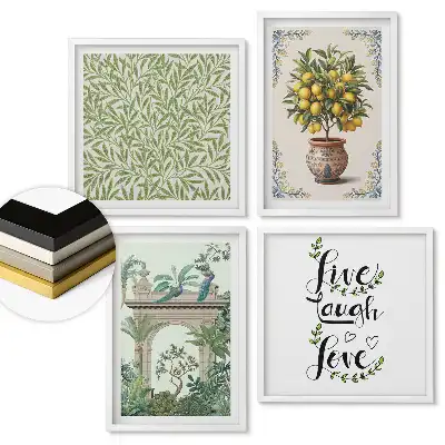 Set de tablouri înrămate cu design botanic