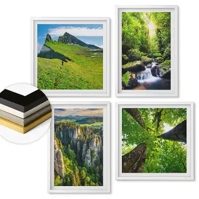 Set de tablouri înrămate Peisaje verzi și frumusețe naturală