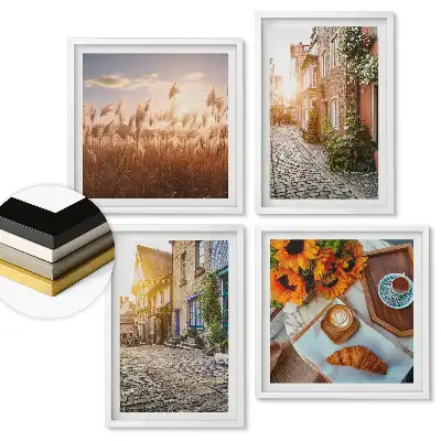 Set de 4 tablouri înrămate Momente atmosferice în locuri frumoase