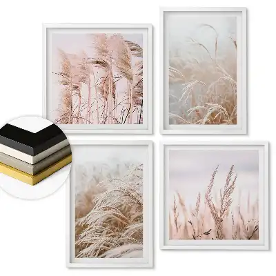 Set de tablouri înrămate Ierburi delicate în nuanțe pastelate