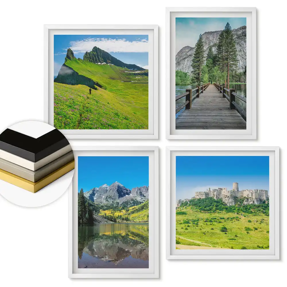 Set de tablouri înrămate Frumusețe naturală și castele istorice