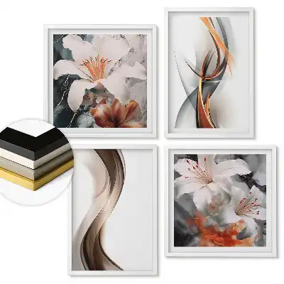 Set de tablouri înrămate Inspirații florale în stil modern