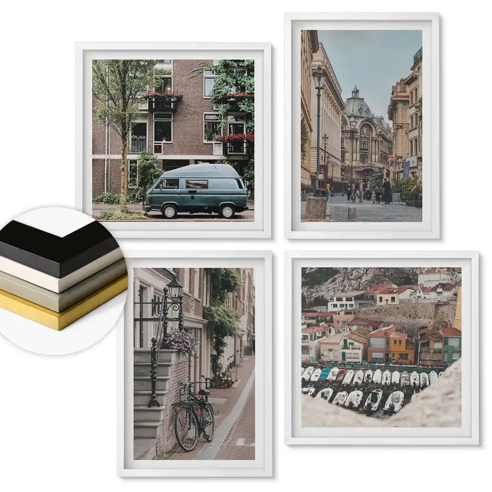 Set de tablouri înrămate Locuri fermecătoare în peisajul urban