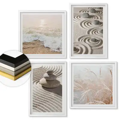 Set de tablouri înrămate Armonia naturii în stil minimalist