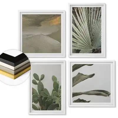 Set de tablouri înrămate Inspirații verzi în stil minimalist