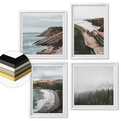 Set de tablouri înrămate cu peisaje naturale din natură