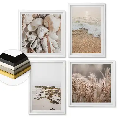 Set de 4 tablouri înrămate Frumusețe naturală