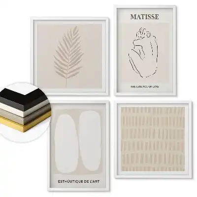 Set de tablouri înrămate Inspirații minimaliste în culori neutre
