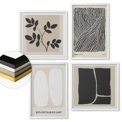 Set de tablouri înrămate Forme minimaliste în arta modernă