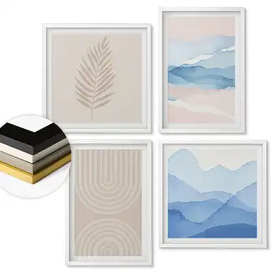 Set de tablouri înrămate Armonia culorilor și a formelor naturale