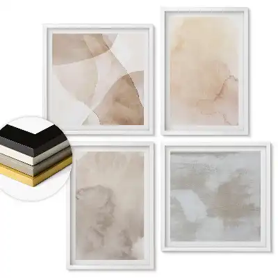 Set tablouri înrămate Nuanțe abstracte în tonuri delicate