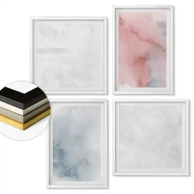 Set tablouri înrămate Compoziții abstracte în culori delicate