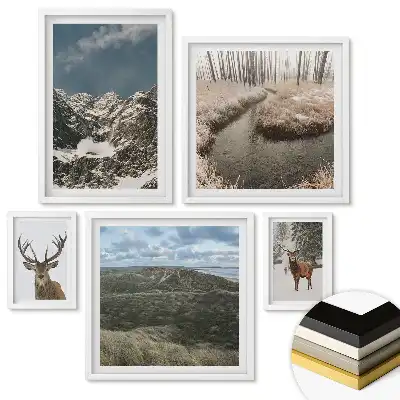 Set de tablouri înrămate Natura în diferite anotimpuri