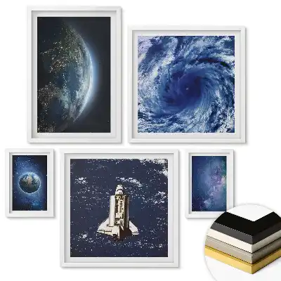 Set 5 tablouri înrămate Frumusețea cosmică și secretele universului
