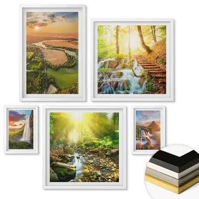 Set 5 tablouri înrămate Natură minunată în patru versiuni