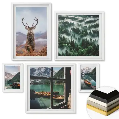 Set de 4 tablouri înrămate Natura în patru fațete ale frumuseții