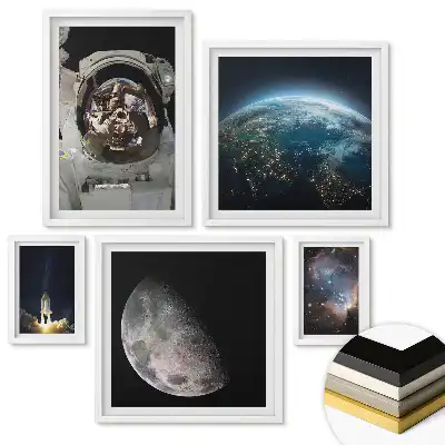 Set de tablouri înrămate Descoperiri spațiale și călătorii galactice