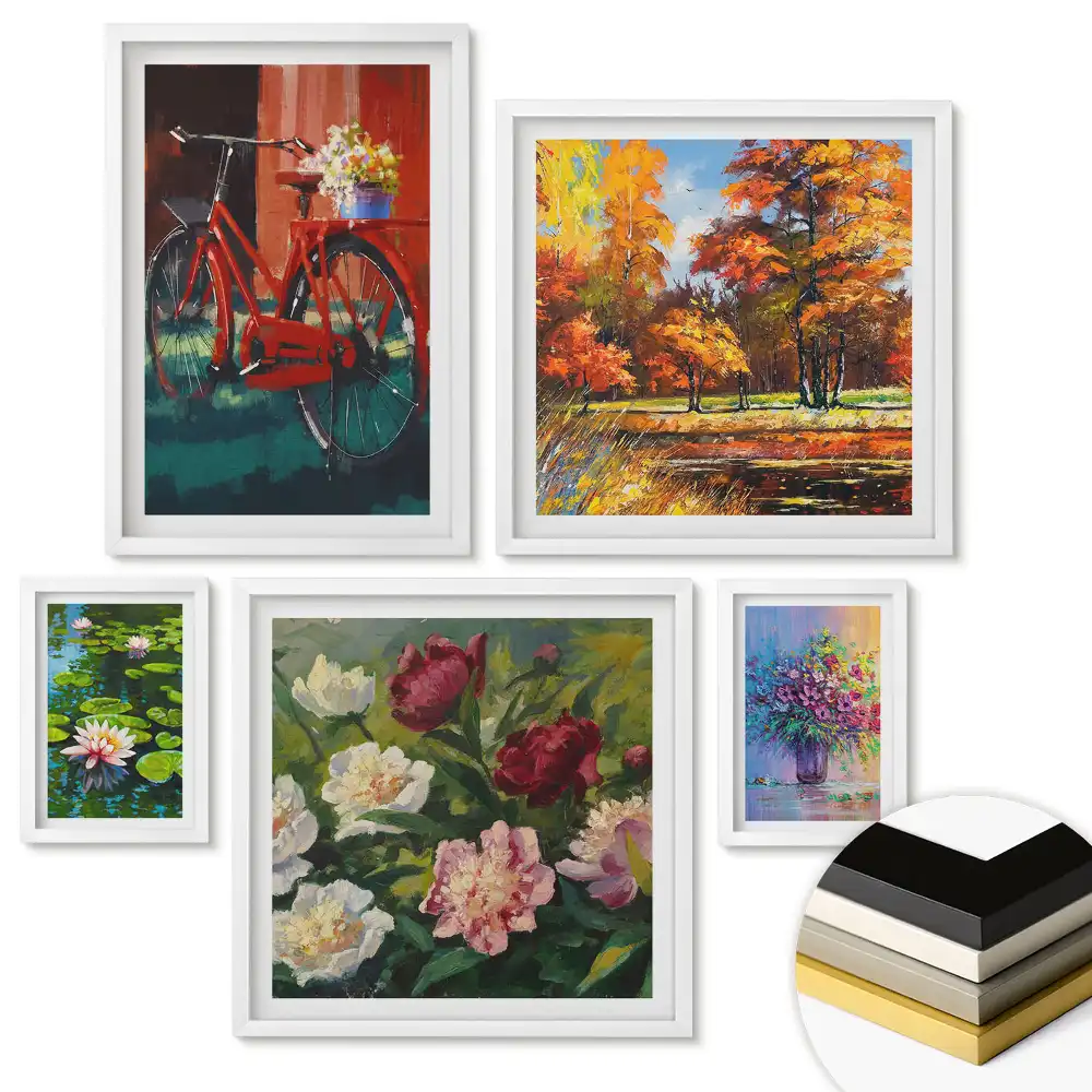 Set de tablouri înrămate Culorile naturii și inspirațiile primăverii