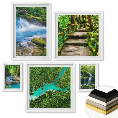 Set 5 tablouri înrămate Frumusețea naturii