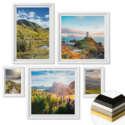 Set de patru tablouri înrămate Magia naturii