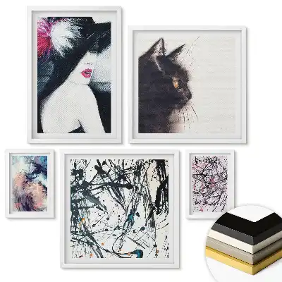 Set de 5 tablouri înrămate Culorile naturii în nuanțe delicate