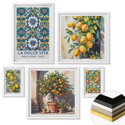 Set de tablouri înrămate Limonadă răcoritoare în stil însorit